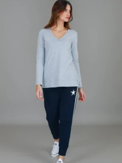 3rd Story Leah V Neck T Shirt< Long Sleeves