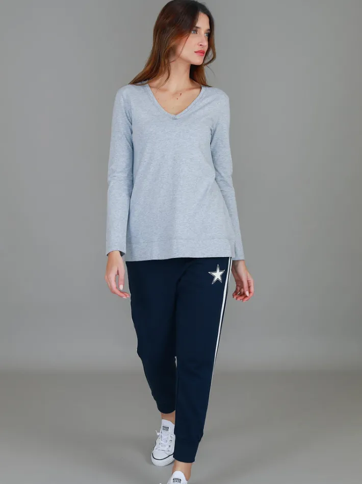 3rd Story Leah V Neck T Shirt< Long Sleeves