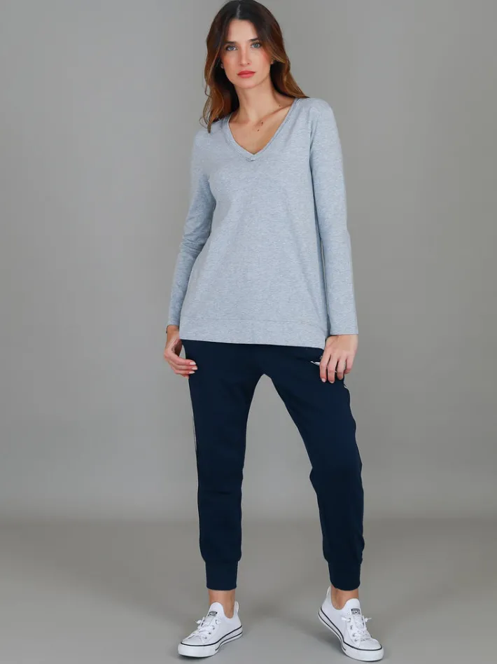 3rd Story Leah V Neck T Shirt< Long Sleeves