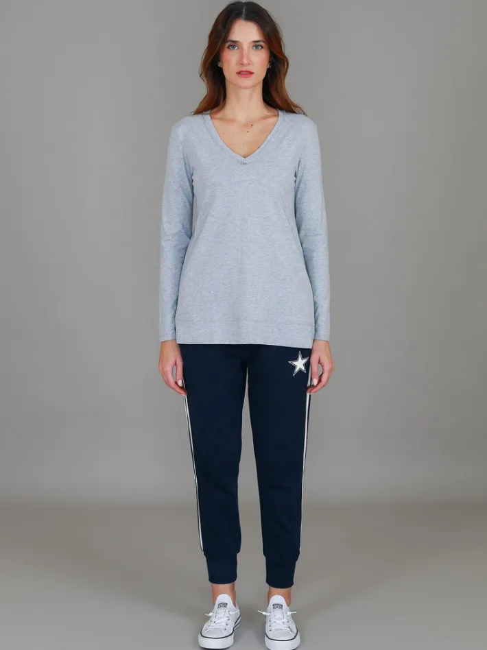 3rd Story Leah V Neck T Shirt< Long Sleeves