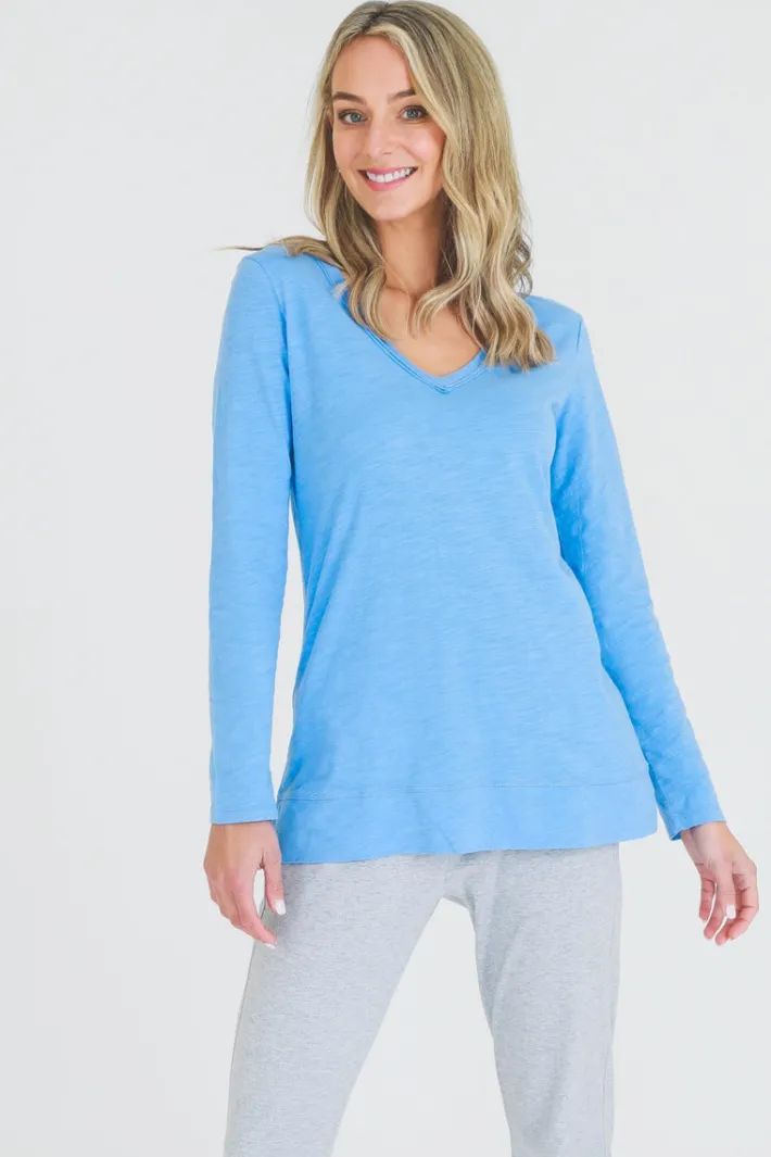 3rd Story Leah V Neck T Shirt< Long Sleeves