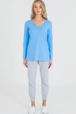 3rd Story Leah V Neck T Shirt< Long Sleeves