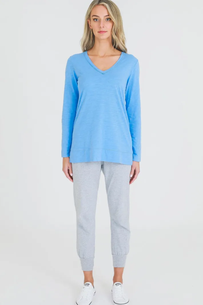 3rd Story Leah V Neck T Shirt< Long Sleeves