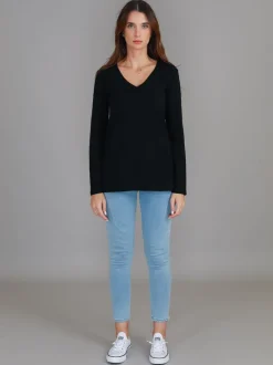 3rd Story Leah V Neck T Shirt< Long Sleeves