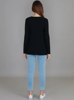 3rd Story Leah V Neck T Shirt< Long Sleeves