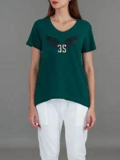 3rd Story Leane 3S Wing Print T Shirt< Short Sleeves