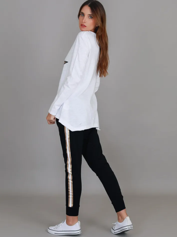 3rd Story Lindi Framed Leopard Star Long Sleeve T Shirt< Long Sleeves