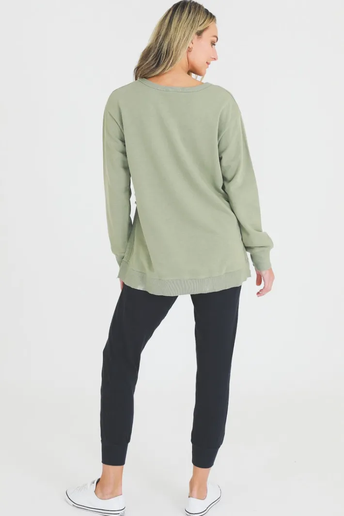 3rd Story London Side Split Sweatshirt< Sweatshirts|Sweatshirts