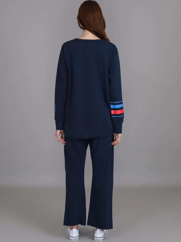 3rd Story Maggie Peace n Stripe Sweatshirt< Sweatshirts|Sweatshirts