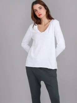 3rd Story Margo Scoop Neck T Shirt< Long Sleeves