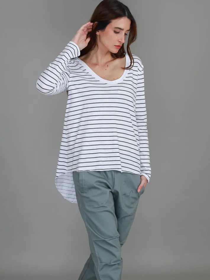 3rd Story Margo Scoop Neck T Shirt< Long Sleeves