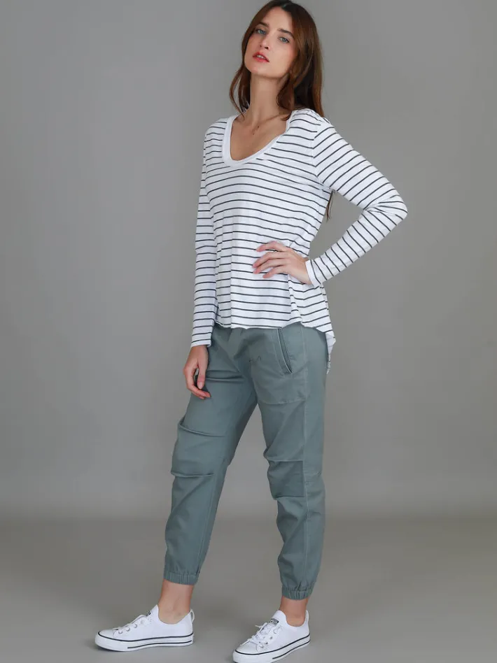3rd Story Margo Scoop Neck T Shirt< Long Sleeves