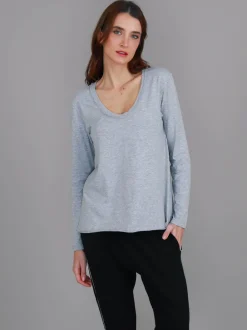 3rd Story Margo Scoop Neck T Shirt< Long Sleeves