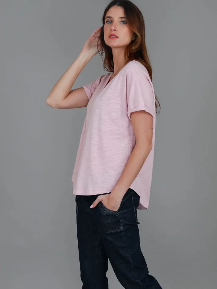 3rd Story Milan Cuff Sleeve T Shirt< Short Sleeves
