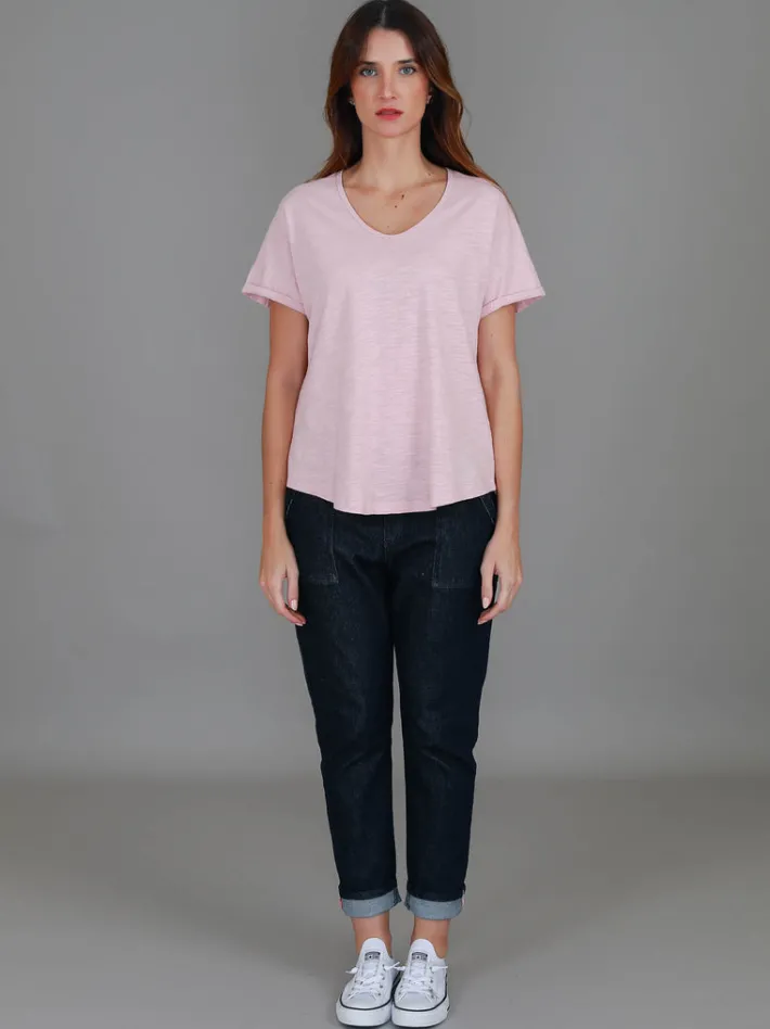3rd Story Milan Cuff Sleeve T Shirt< Short Sleeves