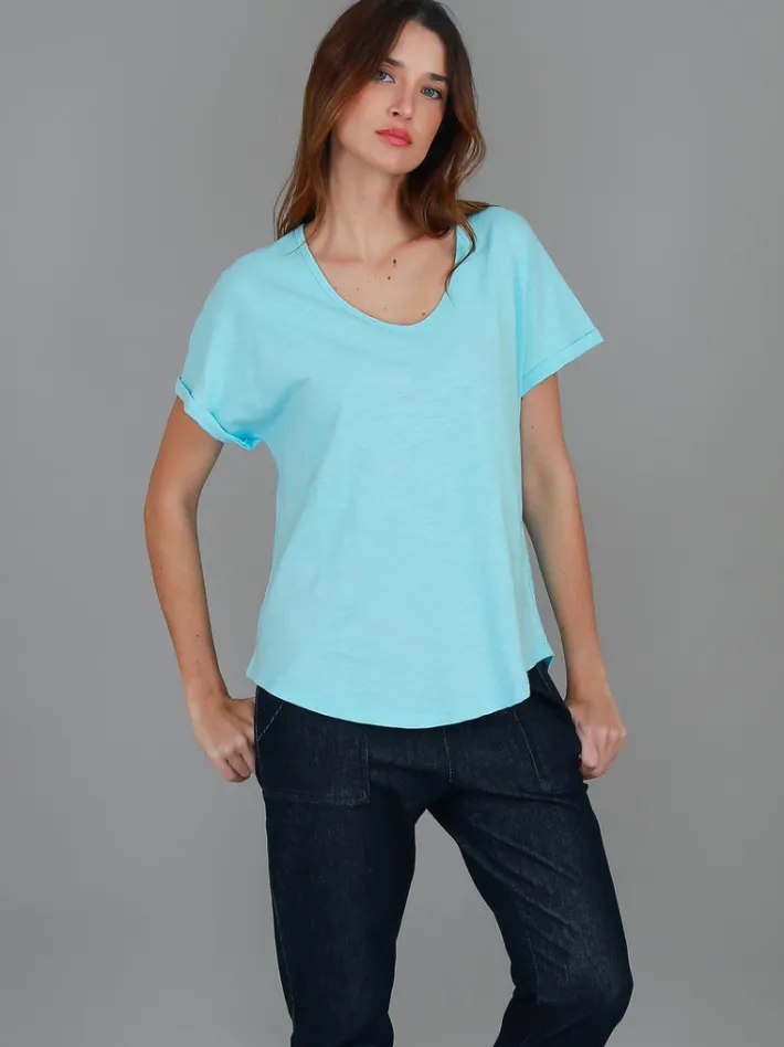 3rd Story Milan Cuff Sleeve T Shirt< Short Sleeves