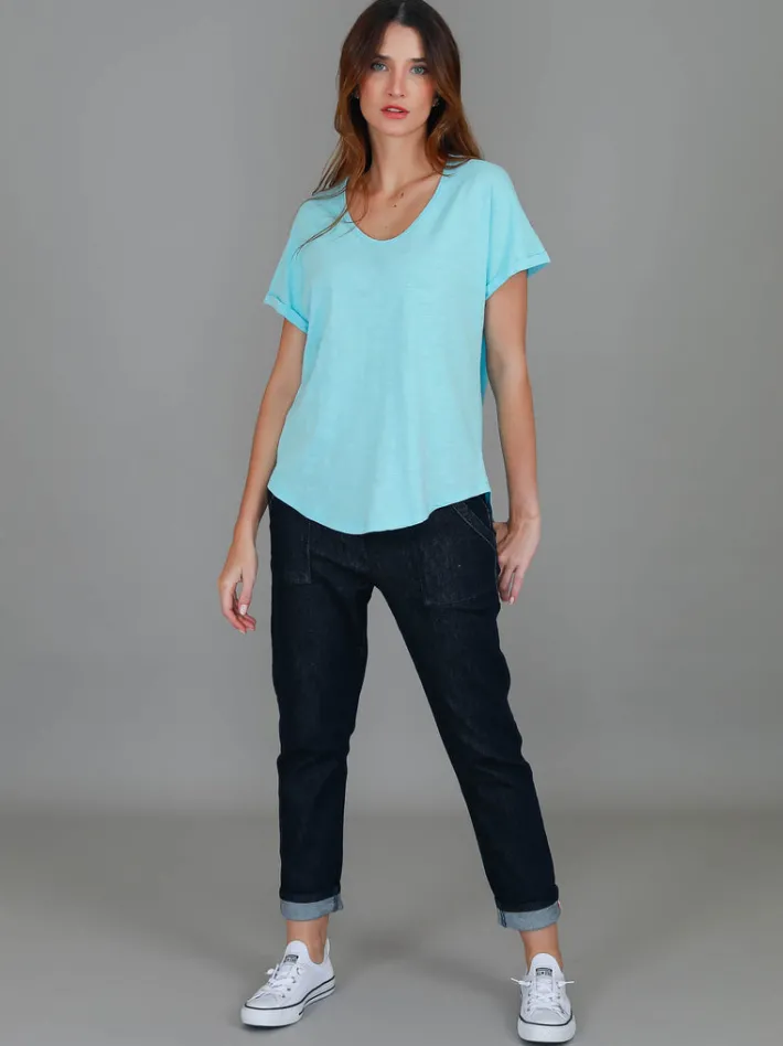 3rd Story Milan Cuff Sleeve T Shirt< Short Sleeves