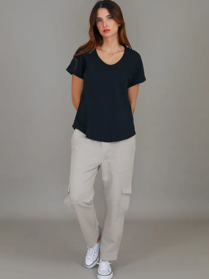 3rd Story Milan Cuff Sleeve T Shirt< Short Sleeves