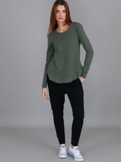 3rd Story Mosman Curved Hem Long Sleeve T Shirt< Long Sleeves
