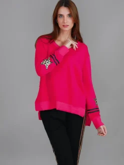 3rd Story Oxford Leopard Star Print on Sleeve Crewneck Sweatshirt< Sweatshirts|Sweatshirts