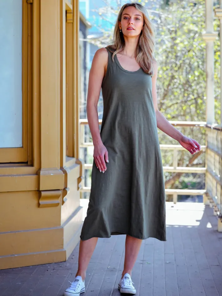 3rd Story Paige Racer Back Midi Dress< Sleeveless Dress