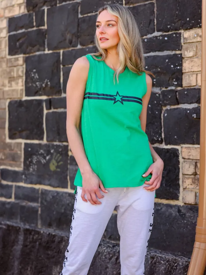3rd Story Paula Star White Tank Top< Tanks