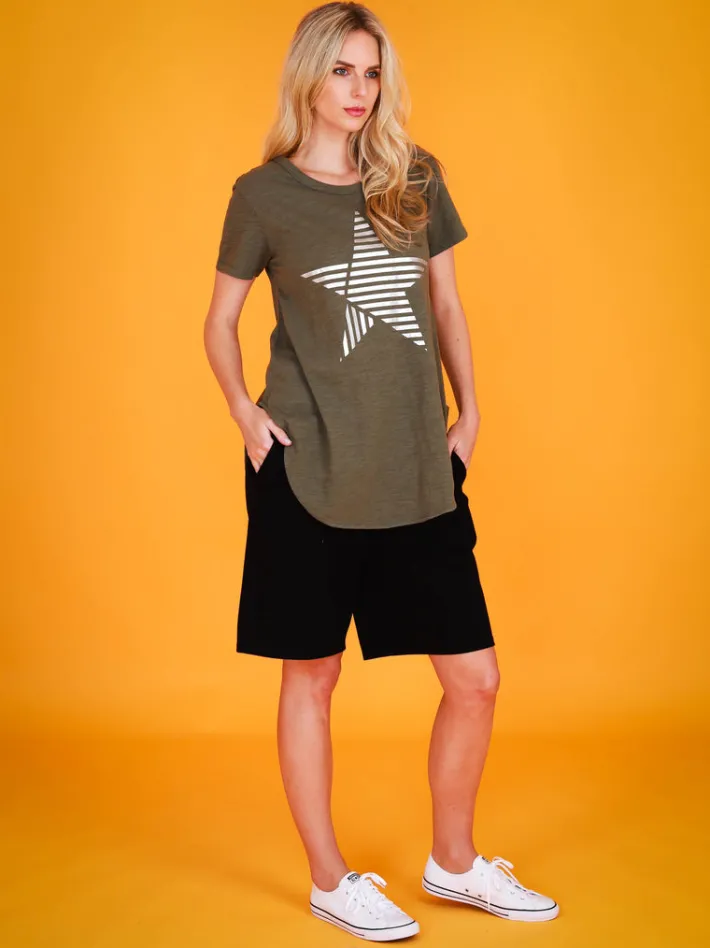3rd Story Perth Stripe Star T Shirt< Short Sleeves