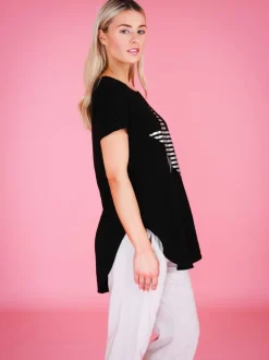 3rd Story Perth Stripe Star T Shirt< Short Sleeves