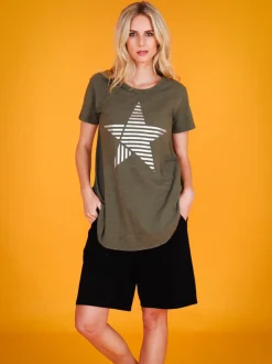 3rd Story Perth Stripe Star T Shirt< Short Sleeves