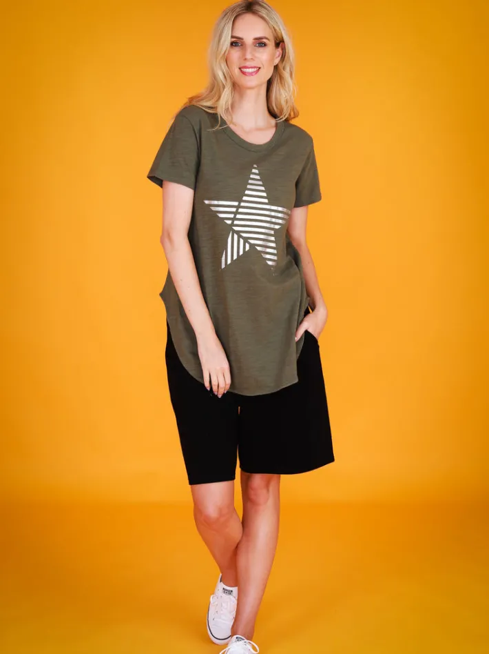 3rd Story Perth Stripe Star T Shirt< Short Sleeves
