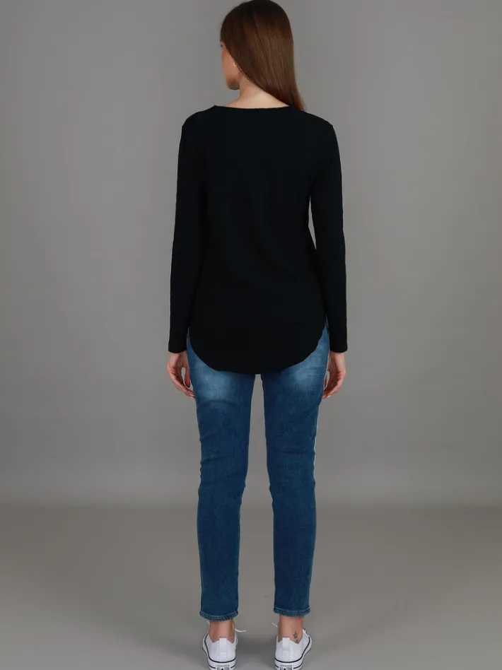 3rd Story Portsea V Neck T Shirt< Long Sleeves