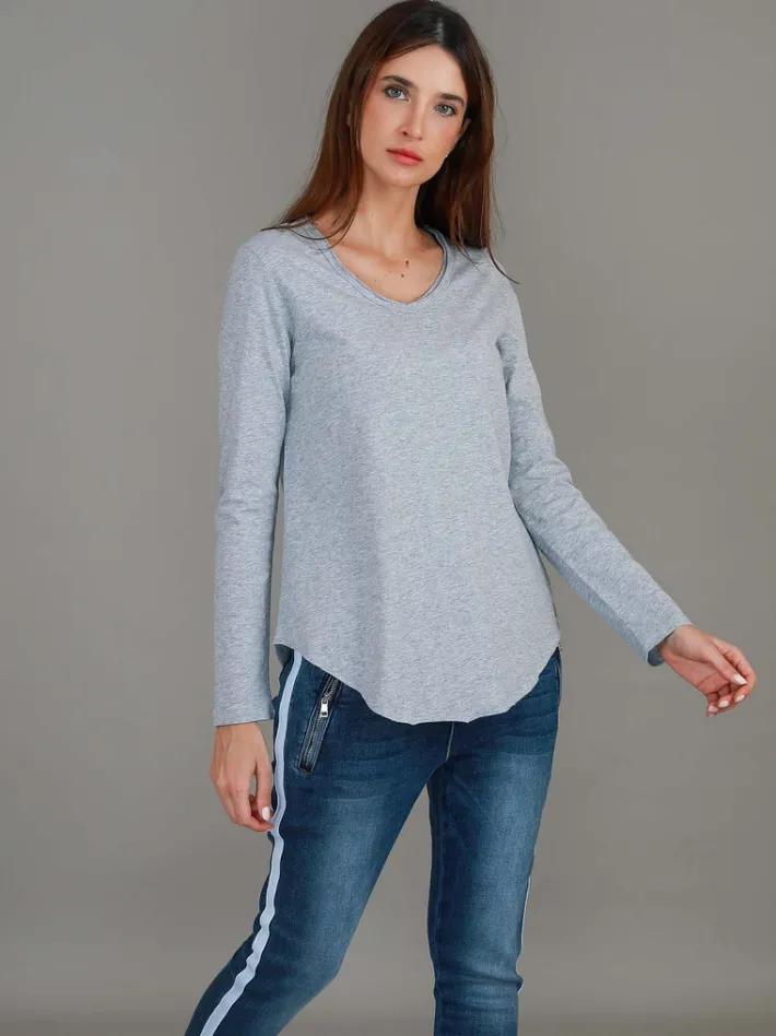 3rd Story Portsea V Neck T Shirt< Long Sleeves