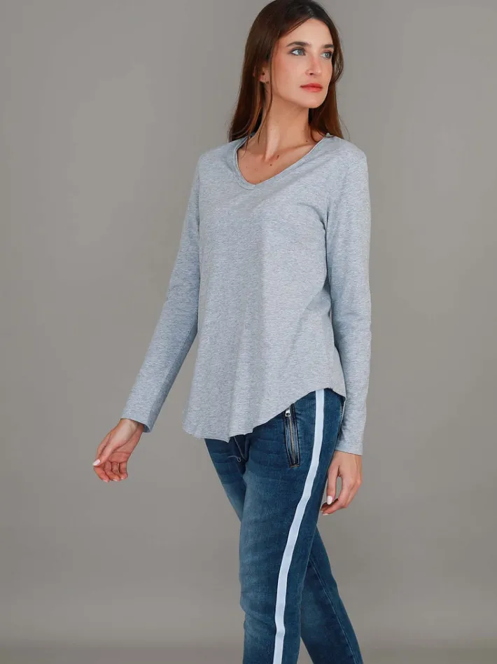 3rd Story Portsea V Neck T Shirt< Long Sleeves