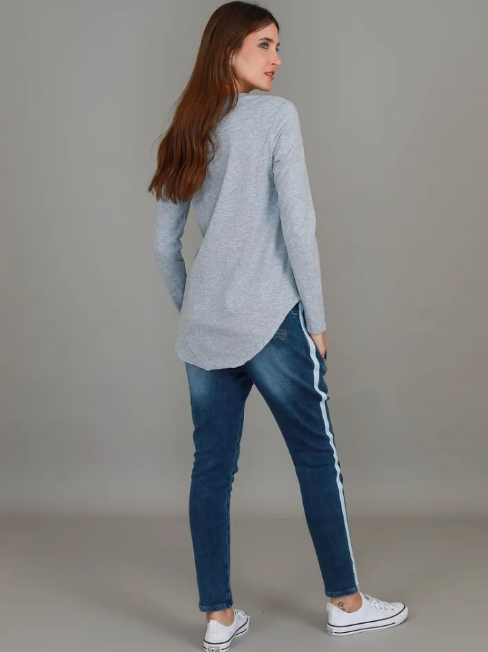 3rd Story Portsea V Neck T Shirt< Long Sleeves