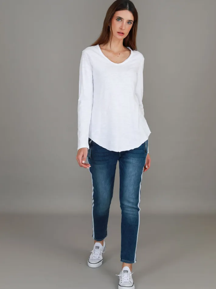 3rd Story Portsea V Neck T Shirt< Long Sleeves