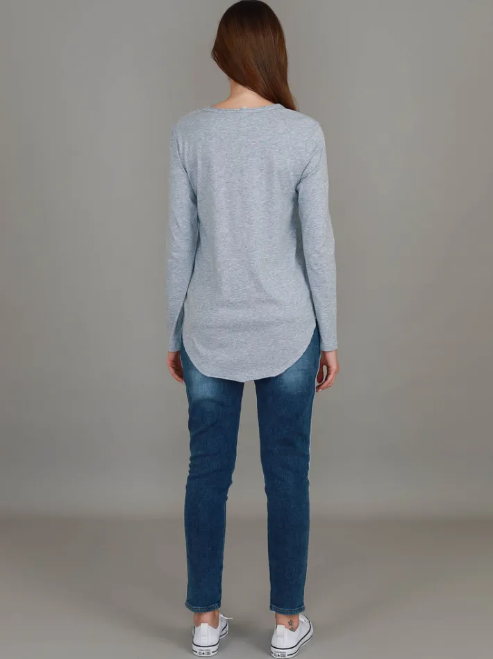 3rd Story Portsea V Neck T Shirt< Long Sleeves