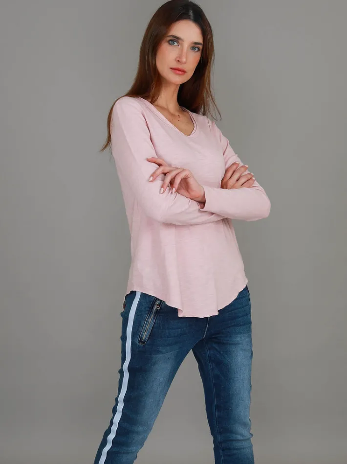 3rd Story Portsea V Neck T Shirt< Long Sleeves