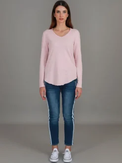 3rd Story Portsea V Neck T Shirt< Long Sleeves