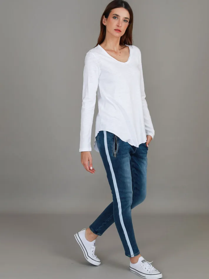 3rd Story Portsea V Neck T Shirt< Long Sleeves