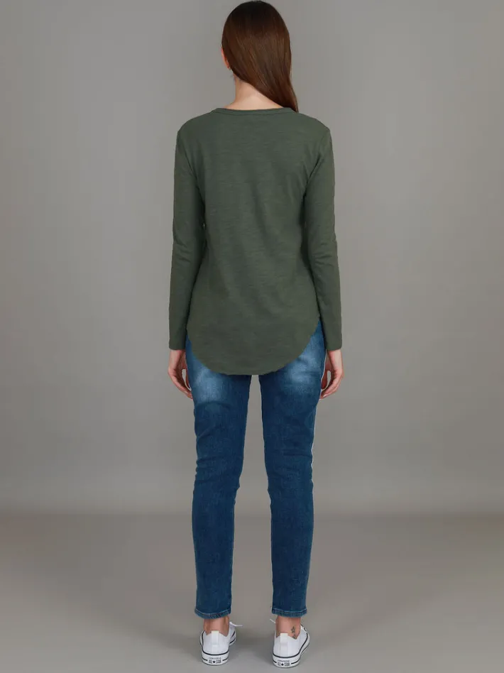 3rd Story Portsea V Neck T Shirt< Long Sleeves
