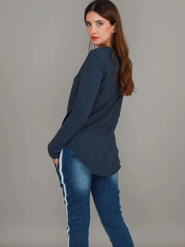 3rd Story Portsea V Neck T Shirt< Long Sleeves