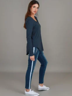3rd Story Portsea V Neck T Shirt< Long Sleeves