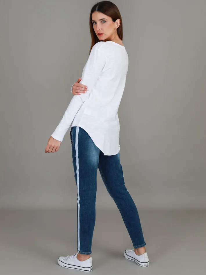 3rd Story Portsea V Neck T Shirt< Long Sleeves