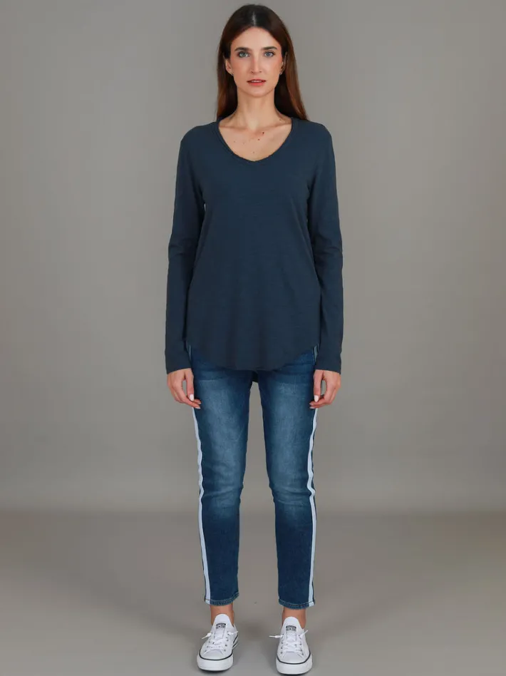 3rd Story Portsea V Neck T Shirt< Long Sleeves