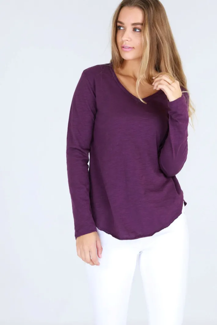 3rd Story Portsea V Neck T Shirt< Long Sleeves