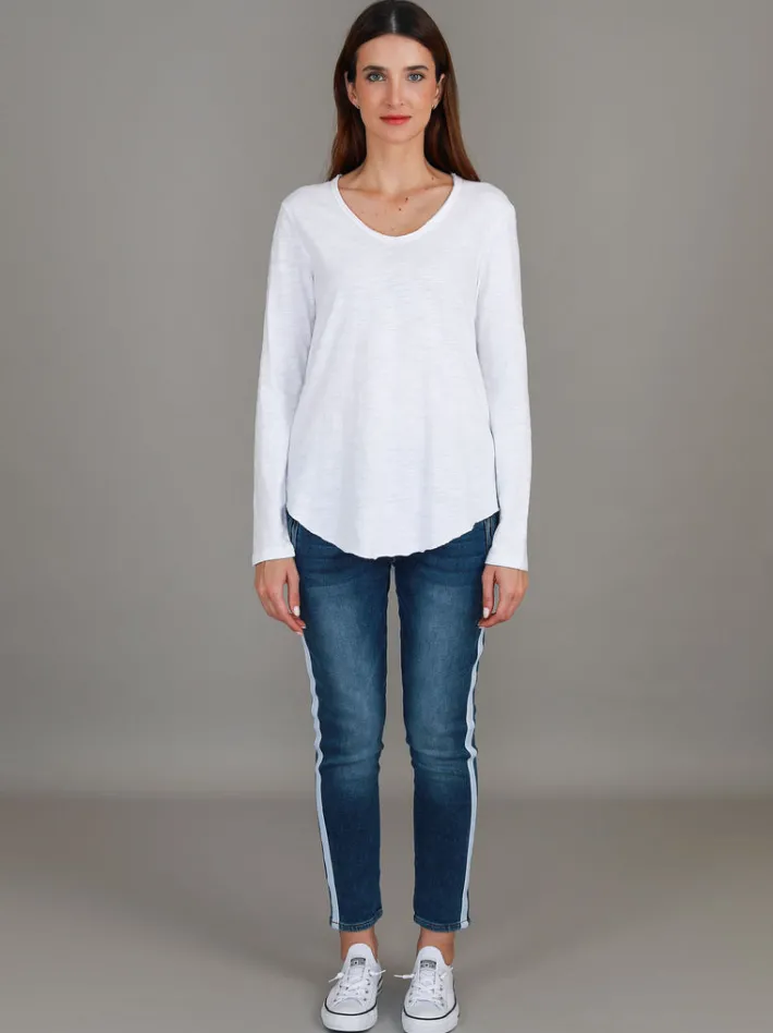 3rd Story Portsea V Neck T Shirt< Long Sleeves