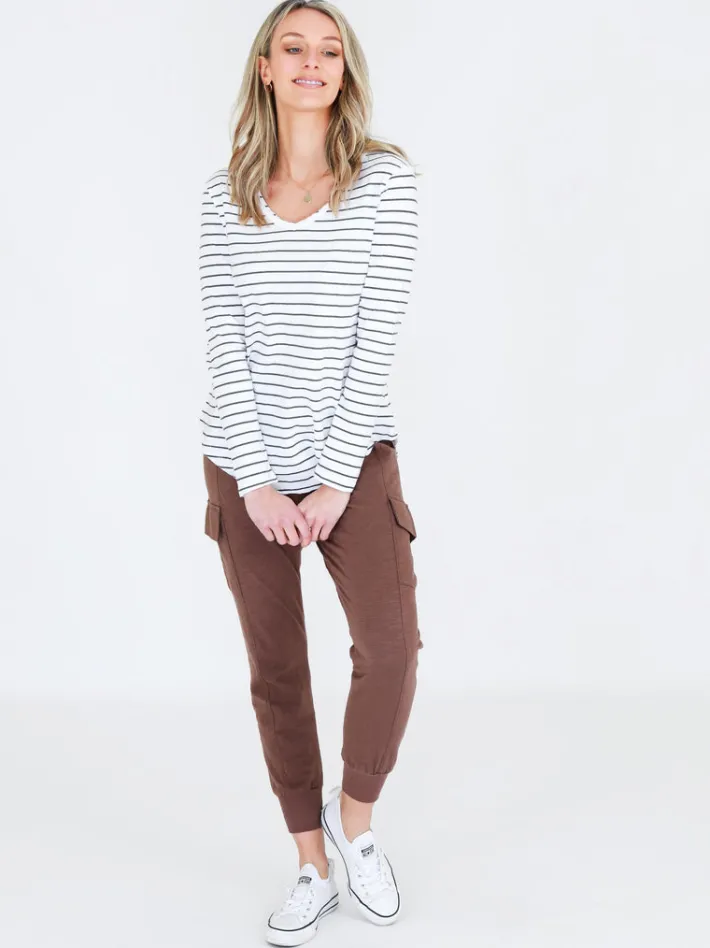 3rd Story Portsea V Neck T Shirt< Long Sleeves