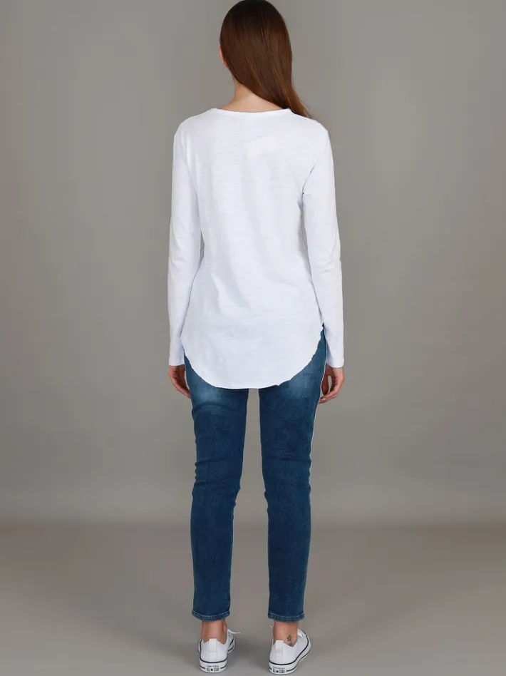 3rd Story Portsea V Neck T Shirt< Long Sleeves