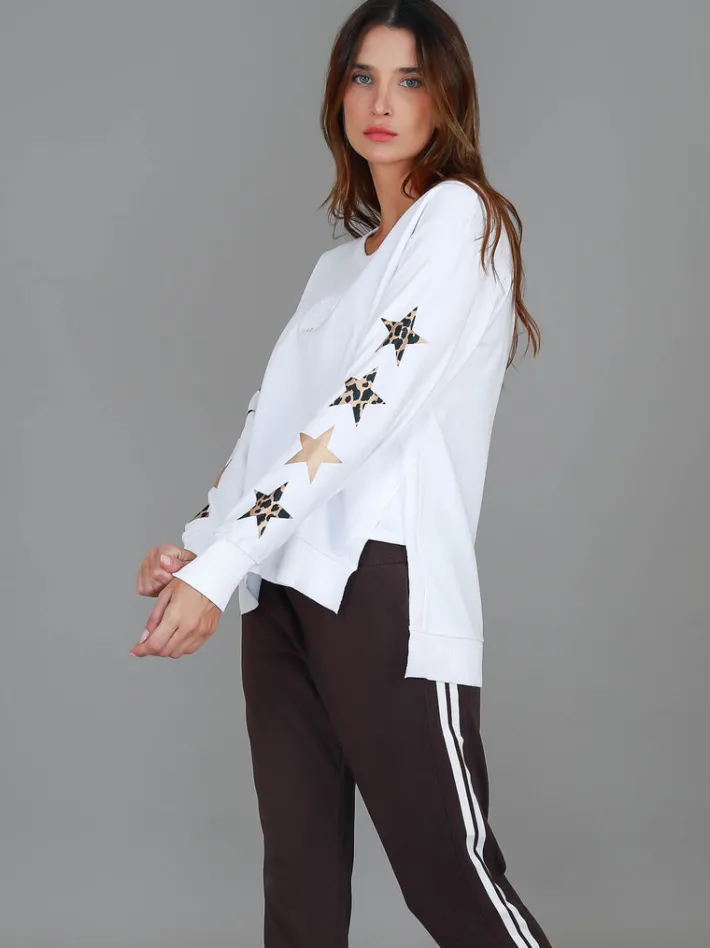 3rd Story Rhodes Leopard Star Sweatshirt< Sweatshirts|Sweatshirts