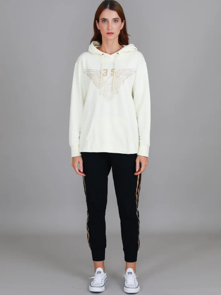 3rd Story Rihanna Golden Eagle Logo Hoodie< Hoodies|Sweatshirts